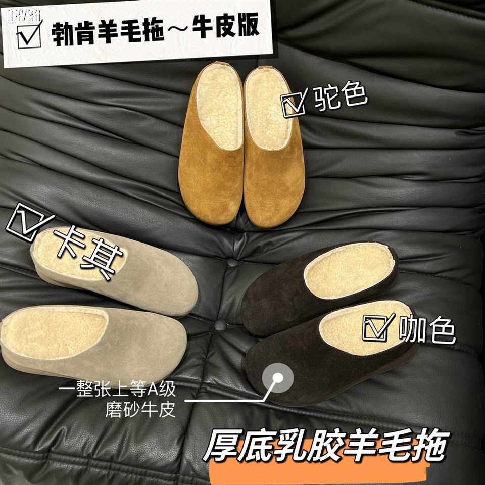 【单双可补货】秋季新款头层磨砂牛皮厚底包头单鞋真皮勃肯鞋SA303-1