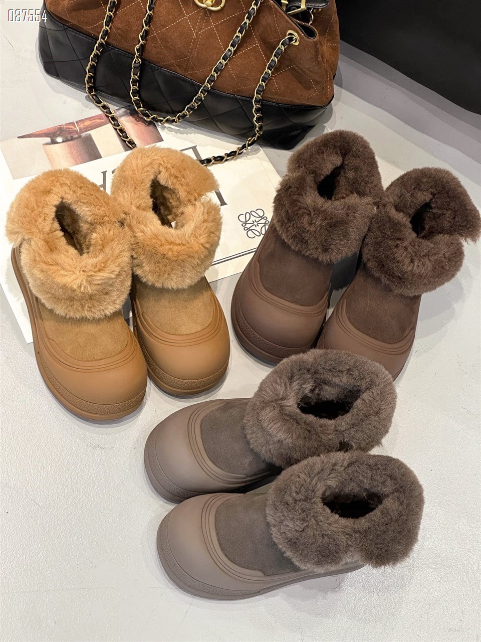【单双可补货】头层牛绒皮内里800克大棉雪地靴SA250902