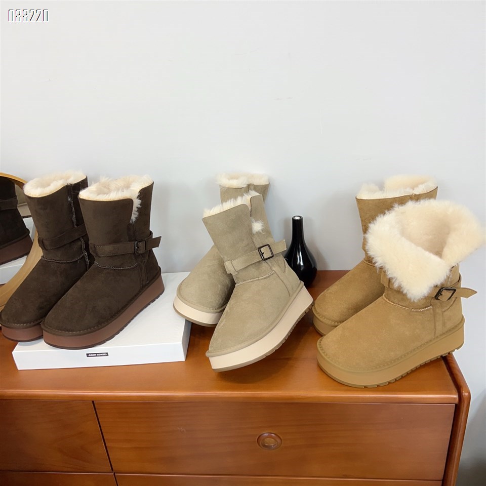 【单双可补货】新款厚底加绒加厚雪地棉靴保暖棉鞋SA26322