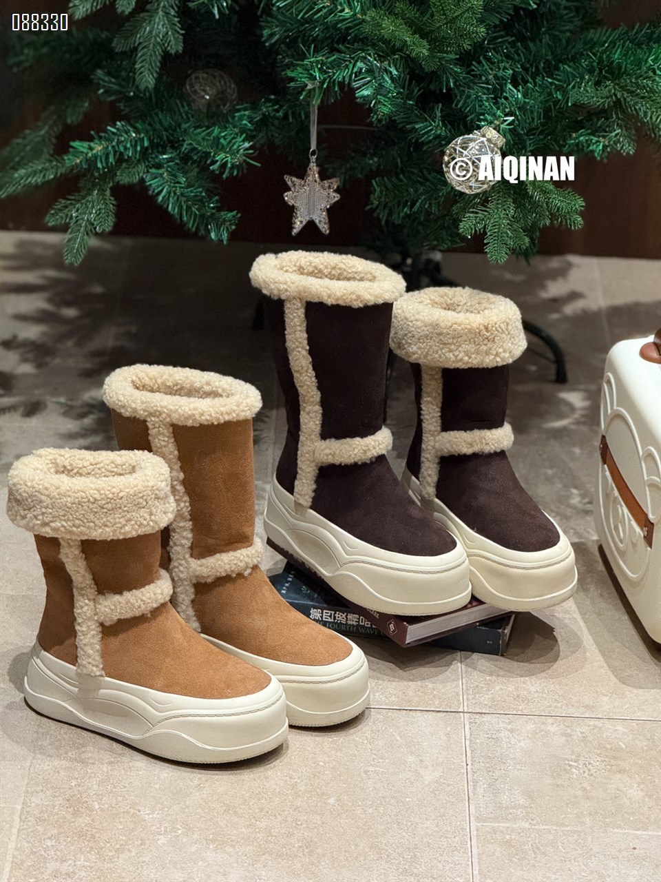 【单双可补货】新款牛纤绒雪地靴圣诞礼物SA2505