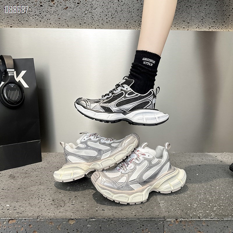【单双可补货】新款拼色老爹鞋厚底增高女鞋舒适百搭运动休闲鞋SA58010