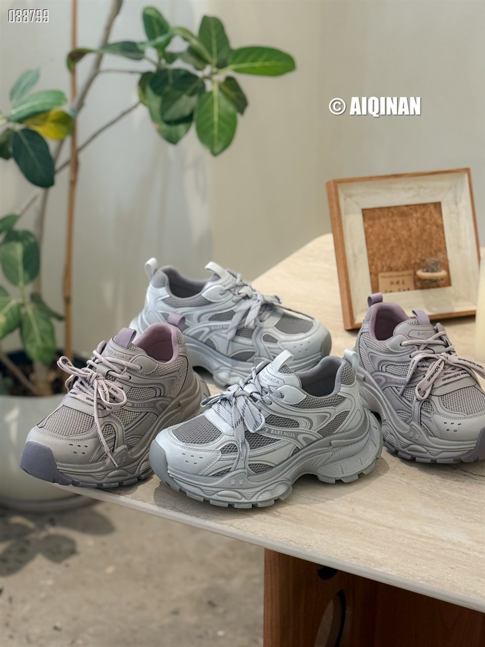 【单双可补货】新款复古运动风厚底休闲鞋轻雾老爹鞋SA7923