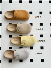 【单双可补货】新款彩色厚底勃肯鞋包头磨砂皮拖鞋SA7096