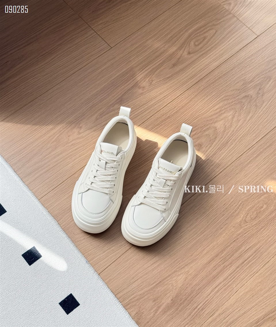【单双可补货】新款头层牛皮厚底小白鞋SA5078