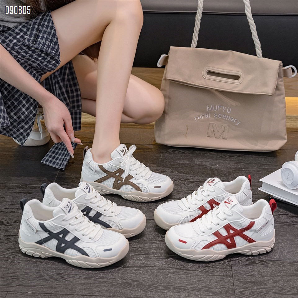 【单双可补货】新款网面德训鞋女厚底内增高休闲鞋SA9358-1 （有3CM和6CM）