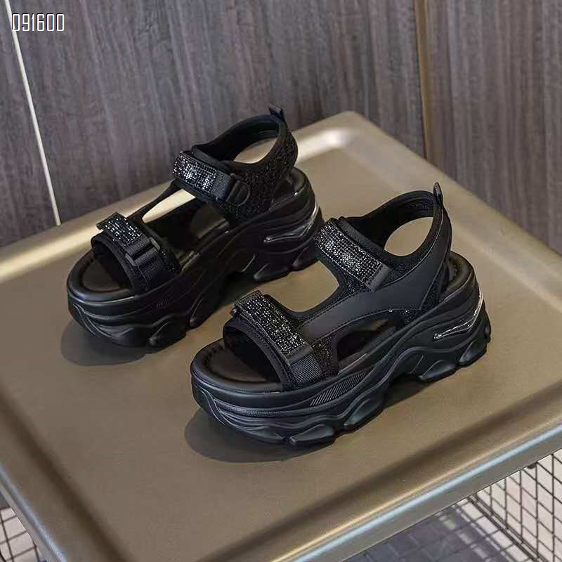 【单双可补货】新款厚底凉鞋新款水钻罗马松糕女鞋SA6095-3