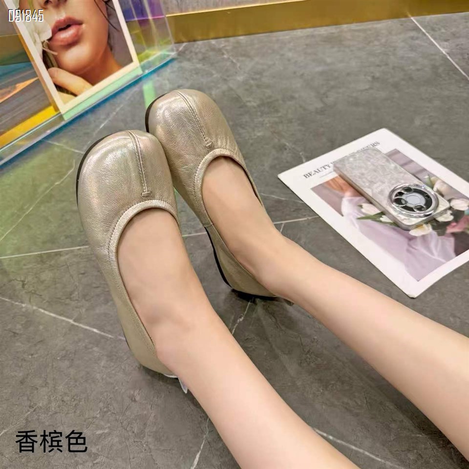【单双可补货】新款头层牛皮浅口假分趾小单鞋SA2658