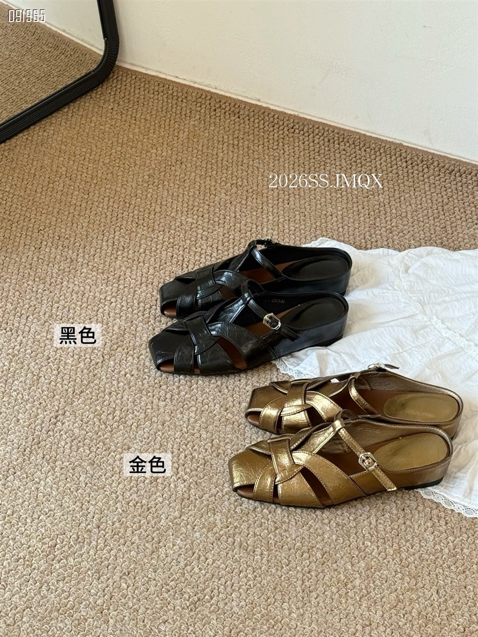 【单双可补货】新款复古罗马编织穆勒凉拖SA68-1
