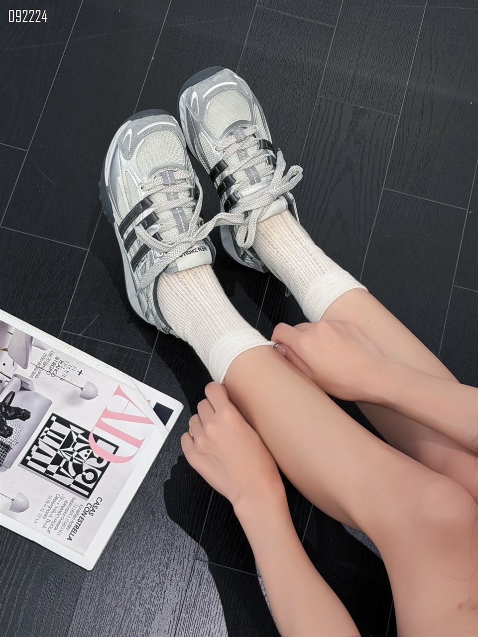 【单双可补货】新款百搭显脚小阿甘鞋复古拼色德训鞋女爆款休闲运动鞋SA2690