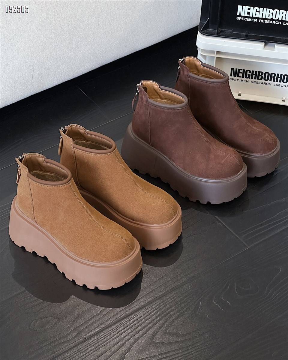 【单双可补货】新款圆头一脚蹬外穿勃肯绒里高帮鞋SA9109