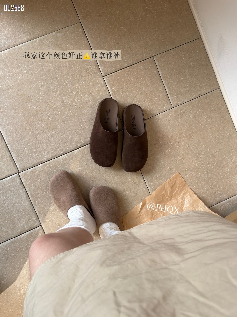 【单双可补货】新款磨砂皮博肯包头拖鞋SA733-1