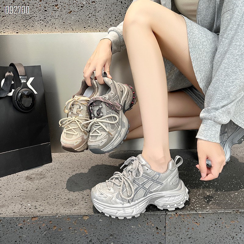 【单双可补货】新款加网面老爹鞋女厚底增高休闲运动女鞋SA2679