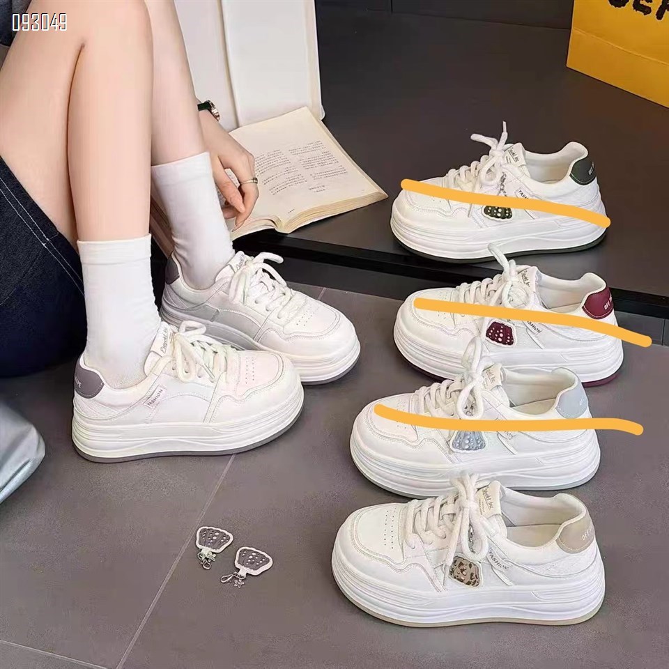 【单双可补货】新款厚底增高小白鞋显脚小轻便舒适运动休闲松糕板鞋SA628-6