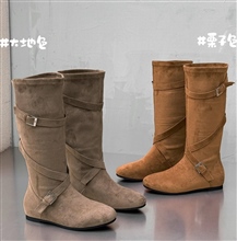 【单双可补货】新款褶皱中筒堆堆靴SA7101