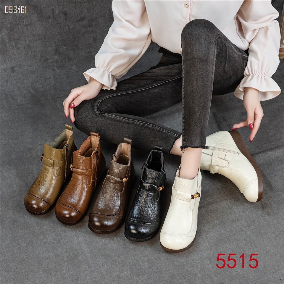 【单双可补货】新款头层牛皮深口短靴SA5515