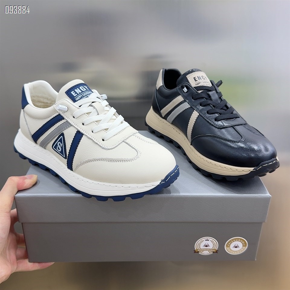 【单双可补货】新款头层牛皮时尚舒适加绒保暖棉运动鞋SA729-95
