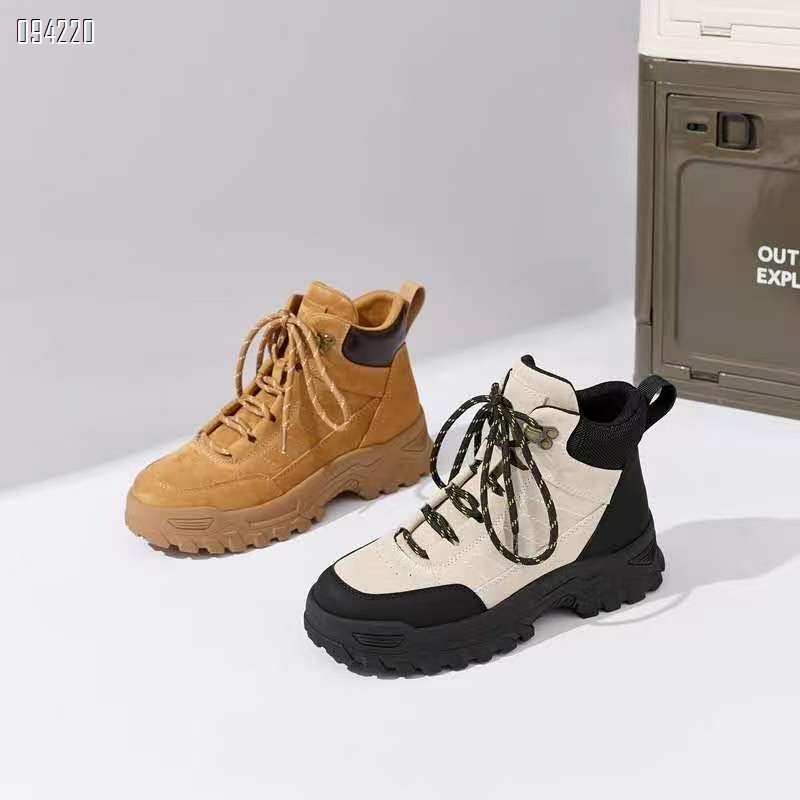 【单双可补货】新款厚底内增高沙漠大黄靴徒步登山短靴SA2670-1