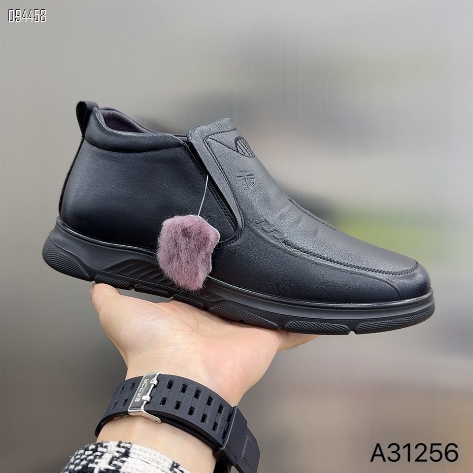【单双可补货】新款高品质舒适百搭真皮真羊毛厚底棉鞋SA31256