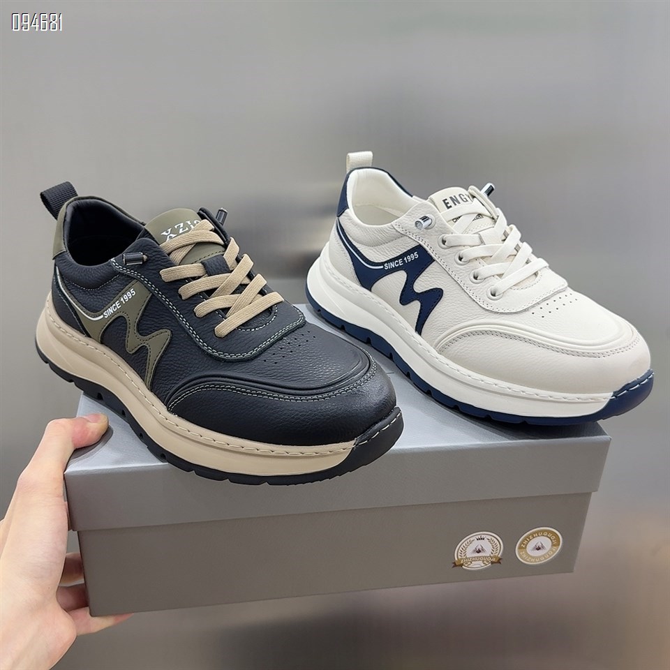 【单双可补货】新款高品质真皮舒适运动休闲板鞋轻便防滑耐磨发泡上线大底阿甘鞋276