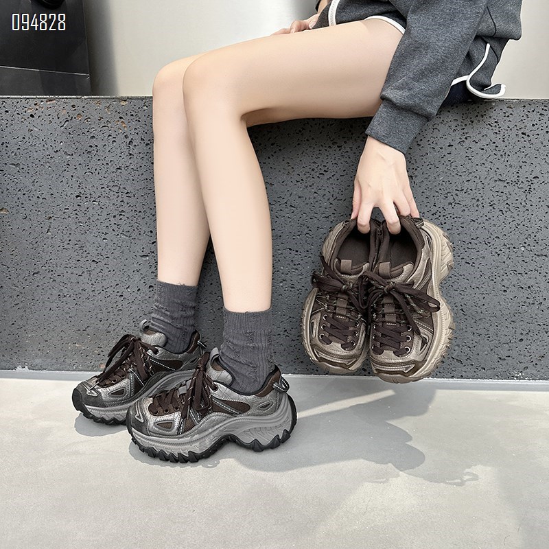 【单双可补货】新款系带老爹鞋女显脚小机能风休闲运动鞋830-3