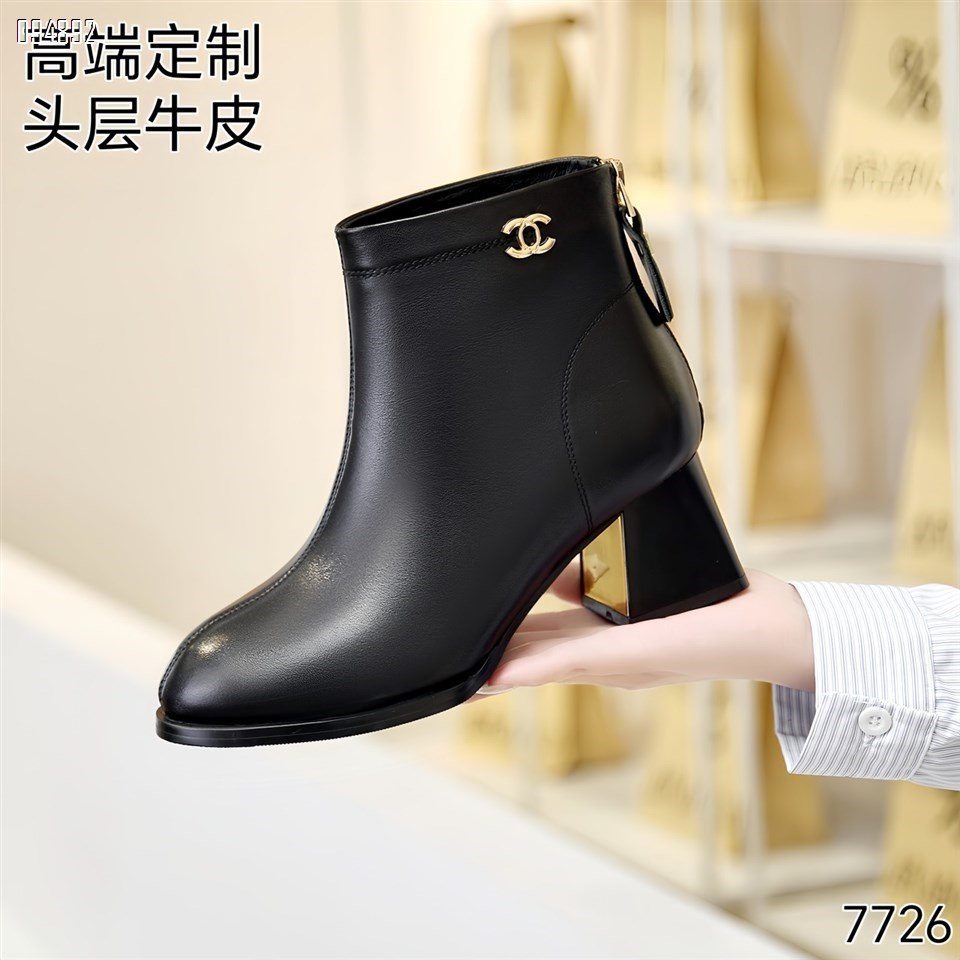 【单双可补货】新款百丽同款头层牛皮超柔内里短靴马丁靴7726