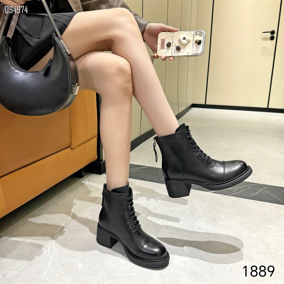 【单双可补货】新款百丽同款头层牛皮超柔内里短靴1889