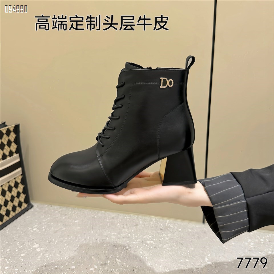 【单双可补货】新款头层牛皮水晶超柔内里短靴7779